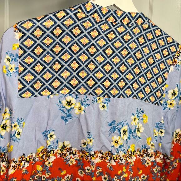 Anthropologie Fig & Flower patchwork floral blouse - Picture 9 of 16